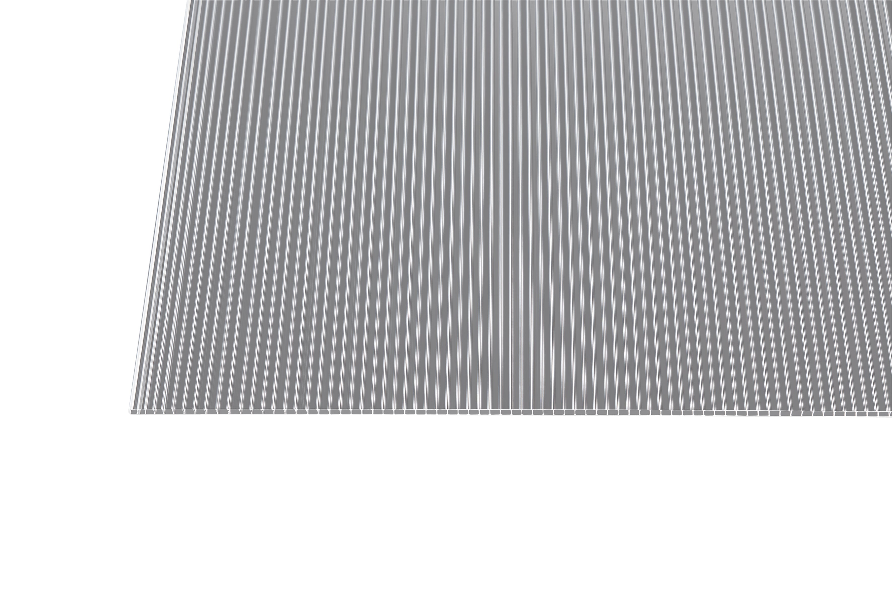 Stegplatte Polycarbonat klar 4,5 – 4mm – Produktbild freigestellt