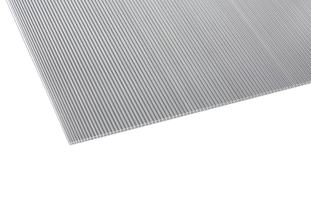 Stegplatte Polycarbonat klar 6 – 6mm, 1050mm Breite kaufen – Produktbild freigestellt