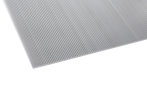 Stegplatte Polycarbonat klar 6 – 6mm, 1050mm Breite kaufen – Produktbild freigestellt