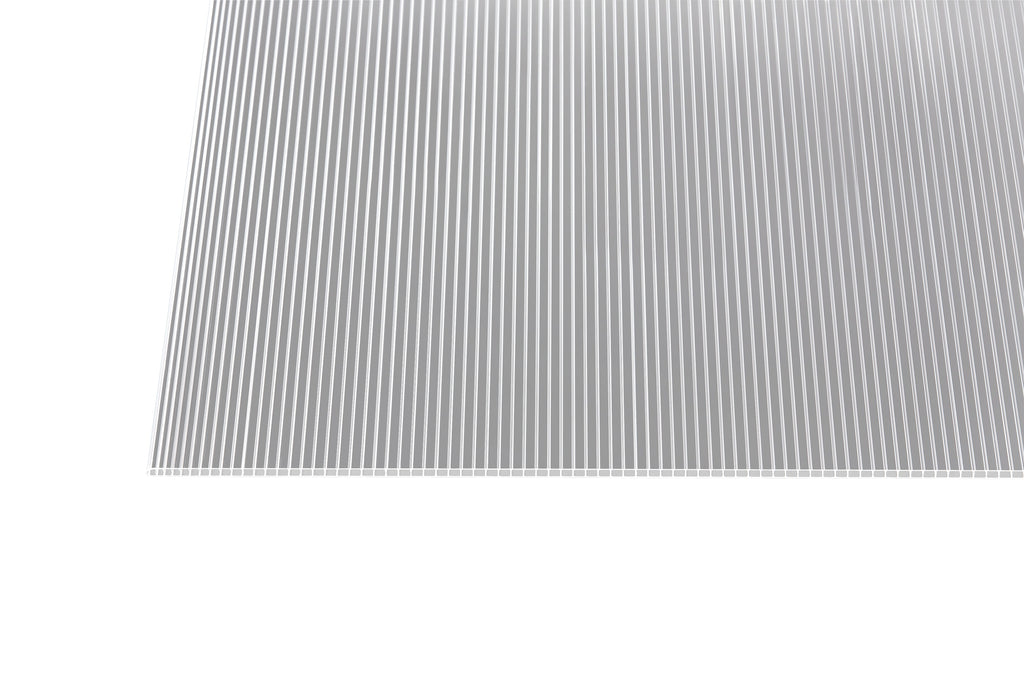Stegplatte Polycarbonat klar 6 – 6mm, 1050mm Breite – Produktbild freigestellt