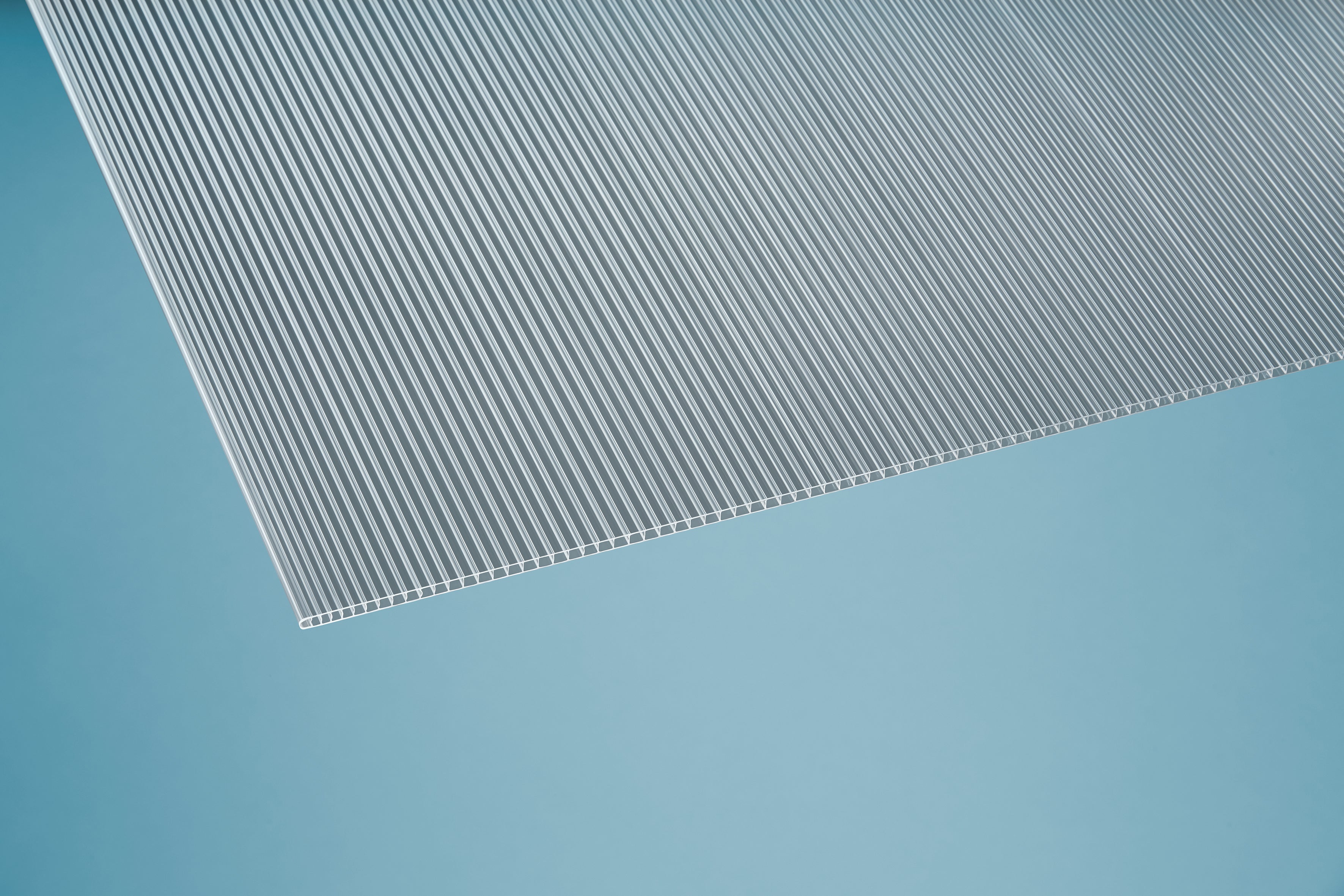 Stegplatte Polycarbonat klar 6 – 6mm, 1050mm Breite – Produktansicht 4