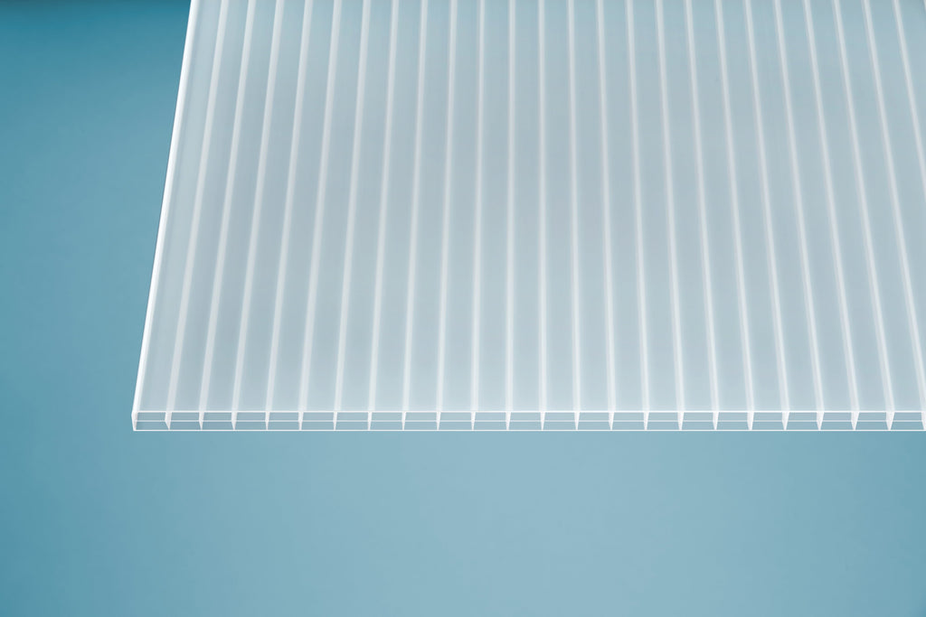 Stegplatte Polycarbonat opal weiß 16 – 16mm, 980mm Breite, Opal / weiß – Produktansicht 3