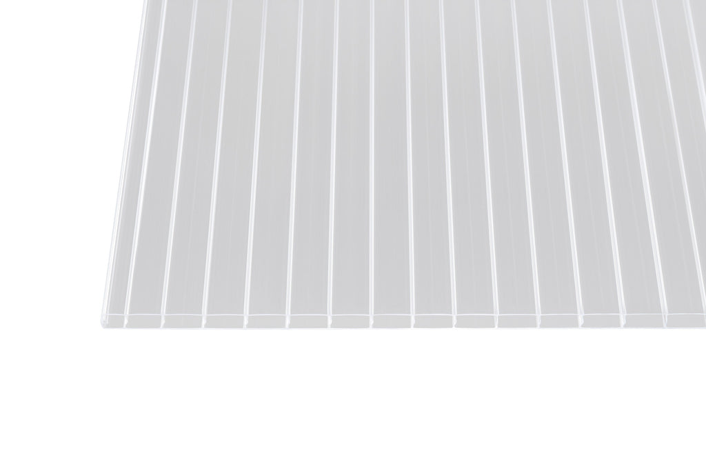 Polycarbonat PC Hohlkammerplatten esthetics 16 – 16mm, 980mm Breite, Klar – Produktbild freigestellt
