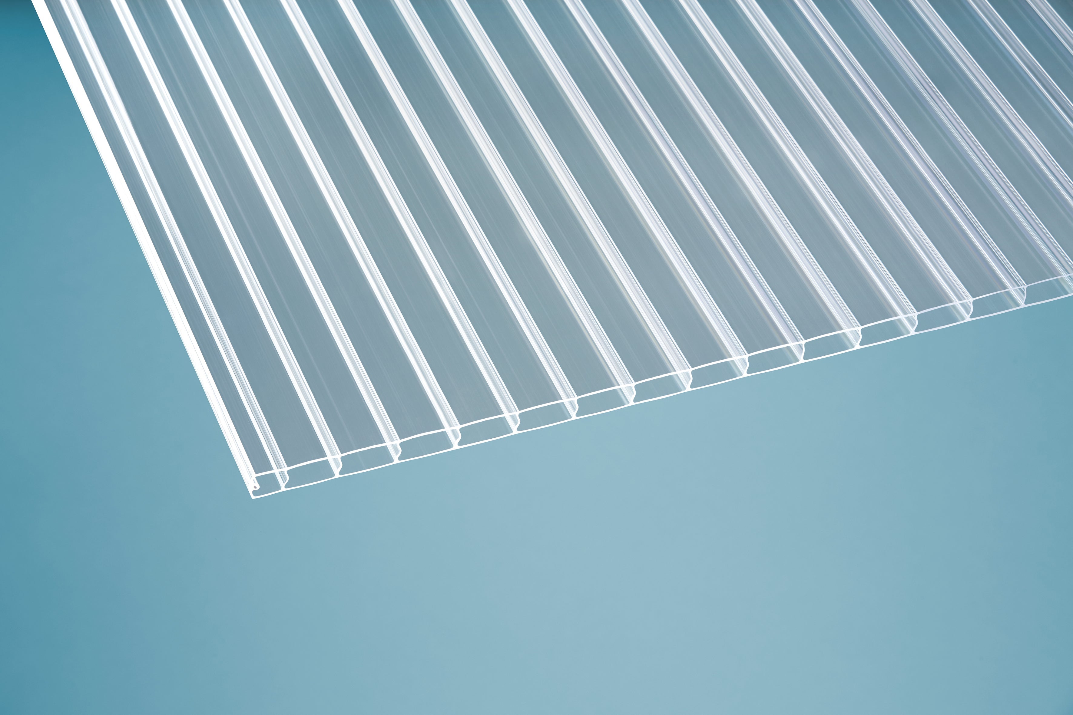 Polycarbonat PC Hohlkammerplatten esthetics 16 – 16mm, 980mm Breite, Klar – Produktansicht 4