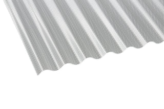 Polycarbonat Profilplatte Wabe Sinus 76/18 2,6mm Klar – 1045mm