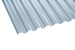 PET/PC Profilplatte Recycling Blueline Trapez 70/18 1,1mm Klar – 1090mm