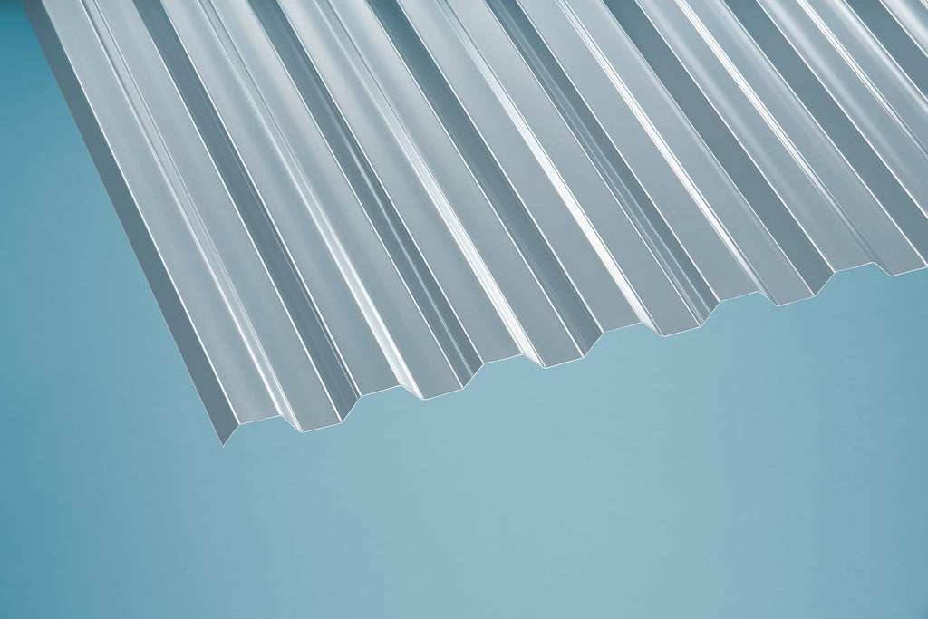 PET Profilplatten – 1mm, 1090mm Breite, Klar – Produktansicht