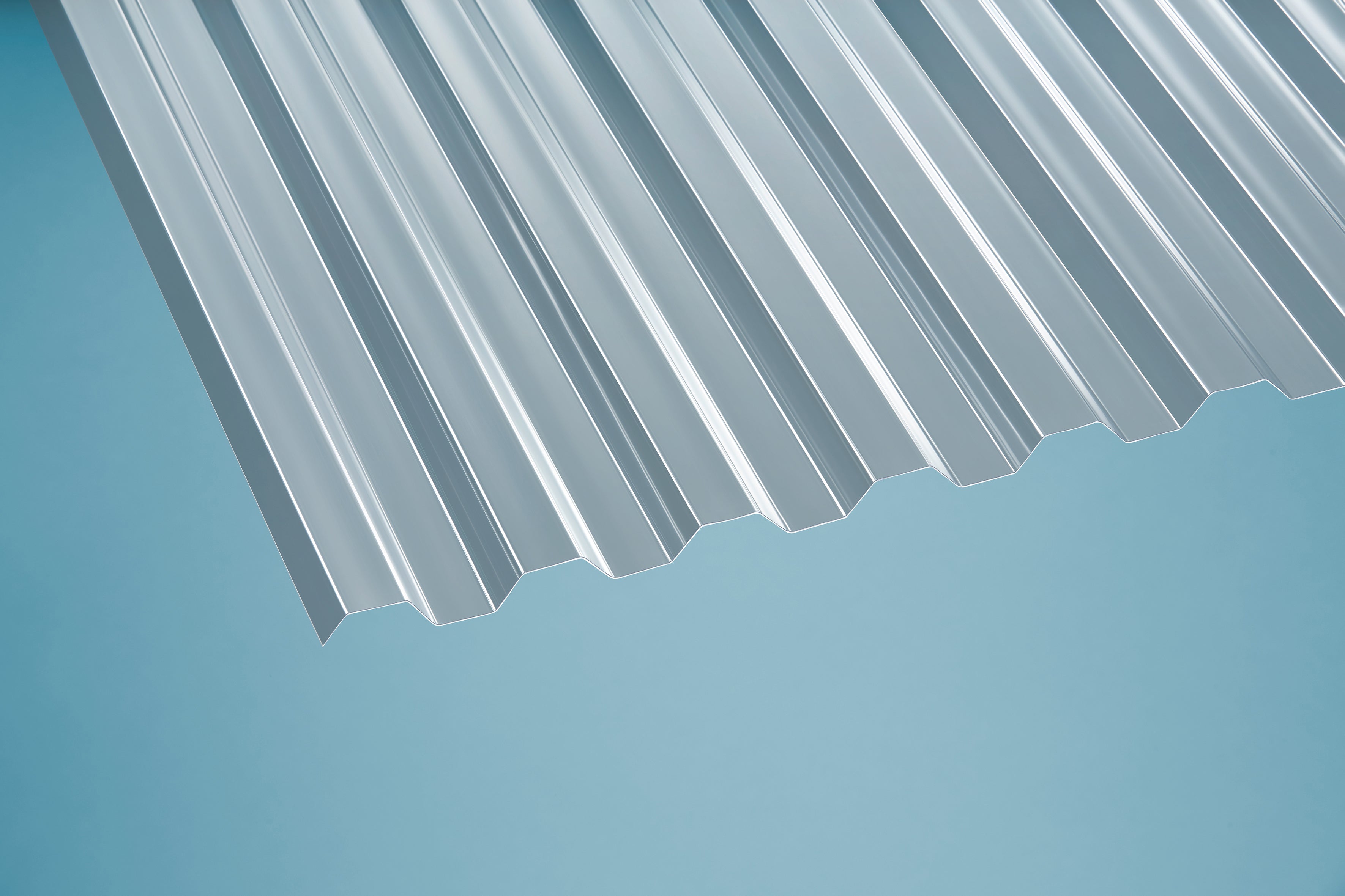 PET Profilplatten – 1mm, 1090mm Breite, Klar – Produktansicht
