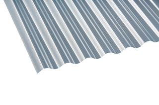 PET/PC Profilplatte Recycling Blueline Sinus 76/18 1,1mm Klar – 900mm