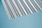 PET/PC Profilplatte Recycling Blueline 1,1mm 1.1mm Klar – Detailansicht