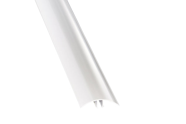 PVC Klemmprofil (Oberteil) – 61mm Breite, Weiß kaufen – Produktbild freigestellt