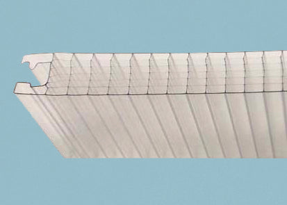 Scobalit Plus Polycarbonat Hohlkammerpaneele – 40mm, 500mm Breite, Klar – satiniert – Produktansicht