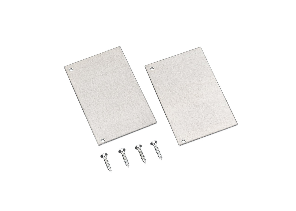 Seitenblenden SET für Regenrinne – 102mm Breite, Silber kaufen – Produktbild freigestellt