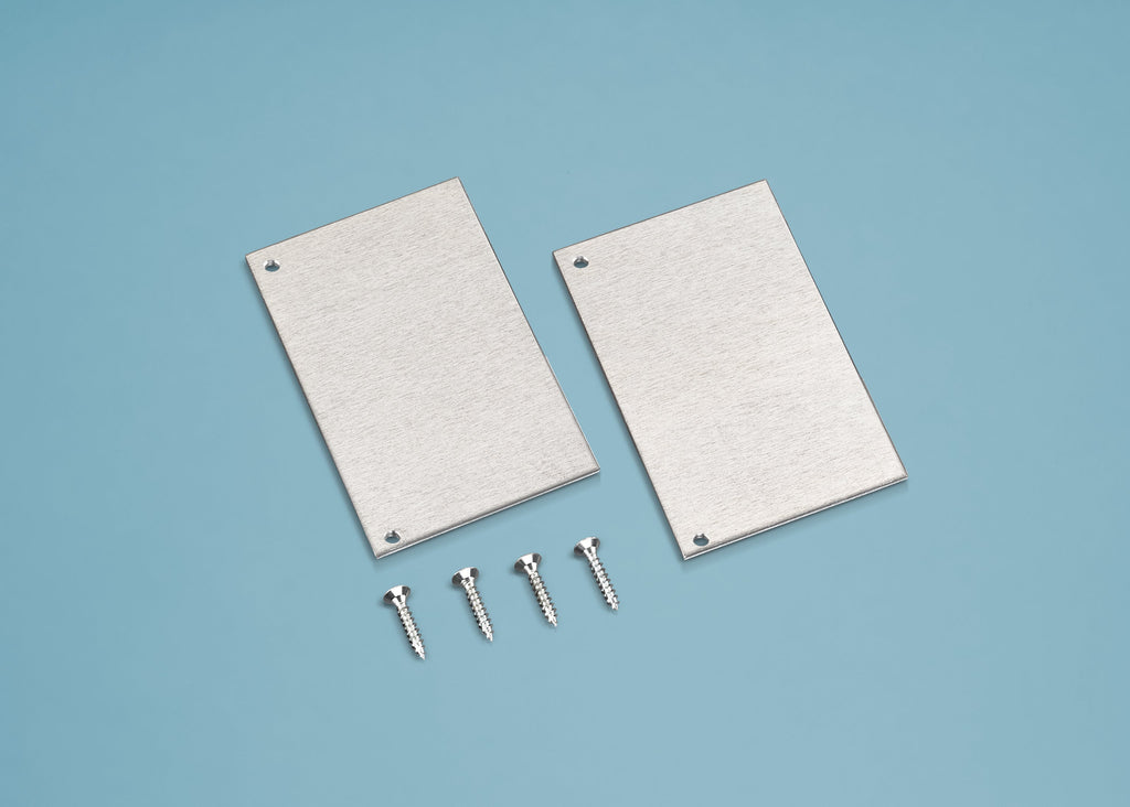 Seitenblenden SET für Regenrinne – 102mm Breite, Silber – Produktansicht