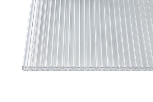 Stegplatte Polycarbonat sun stop 25 – 25mm, 980mm Breite, Opal / weiß