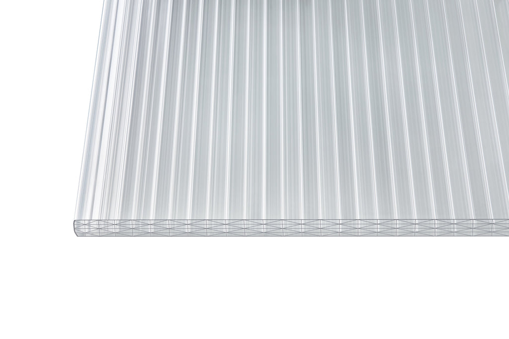 Stegplatte Polycarbonat thermo 25 – 25mm, Klar – Produktbild freigestellt