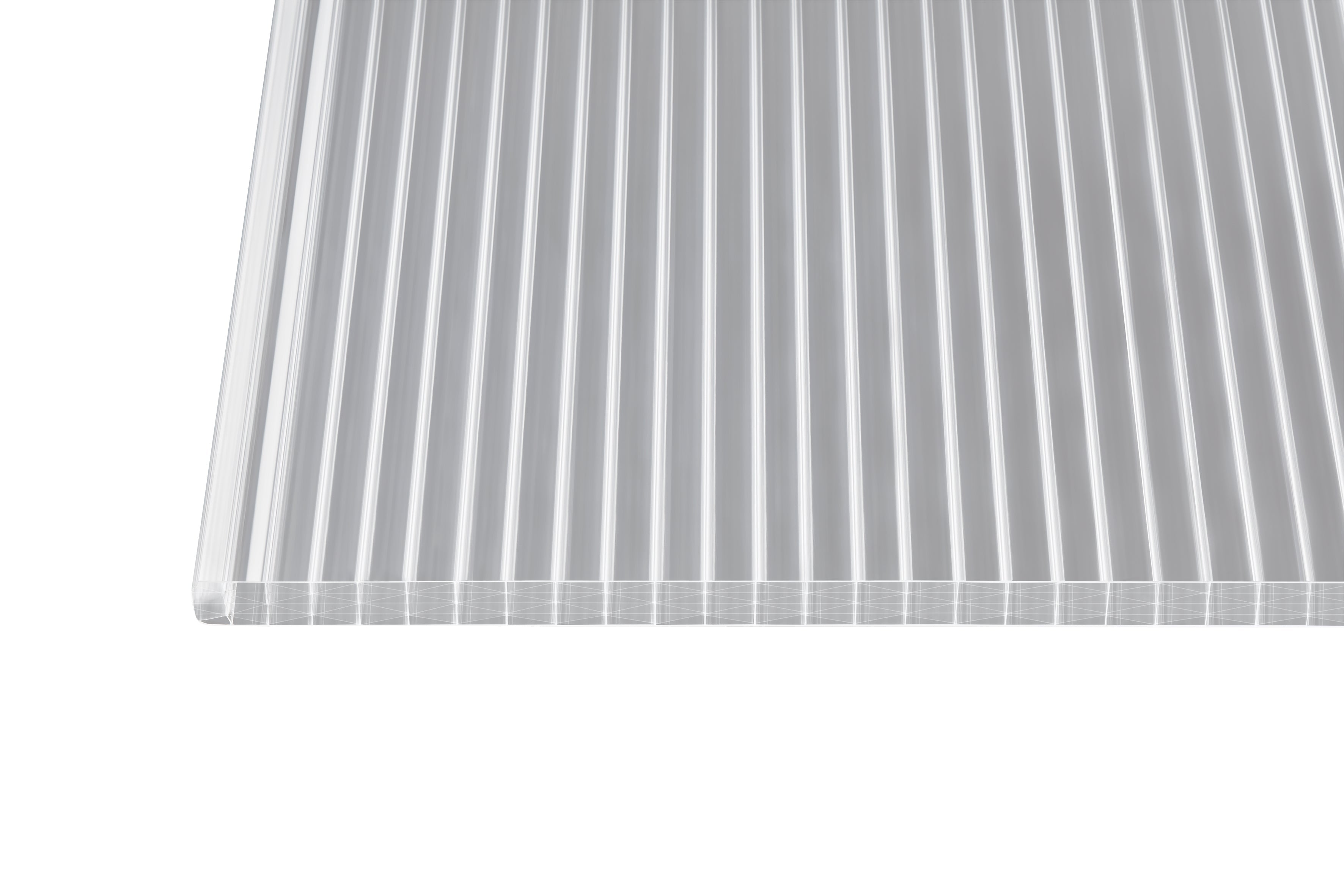 Stegplatte Polycarbonat thermo 25 – 25mm, Klar – Produktbild freigestellt 5