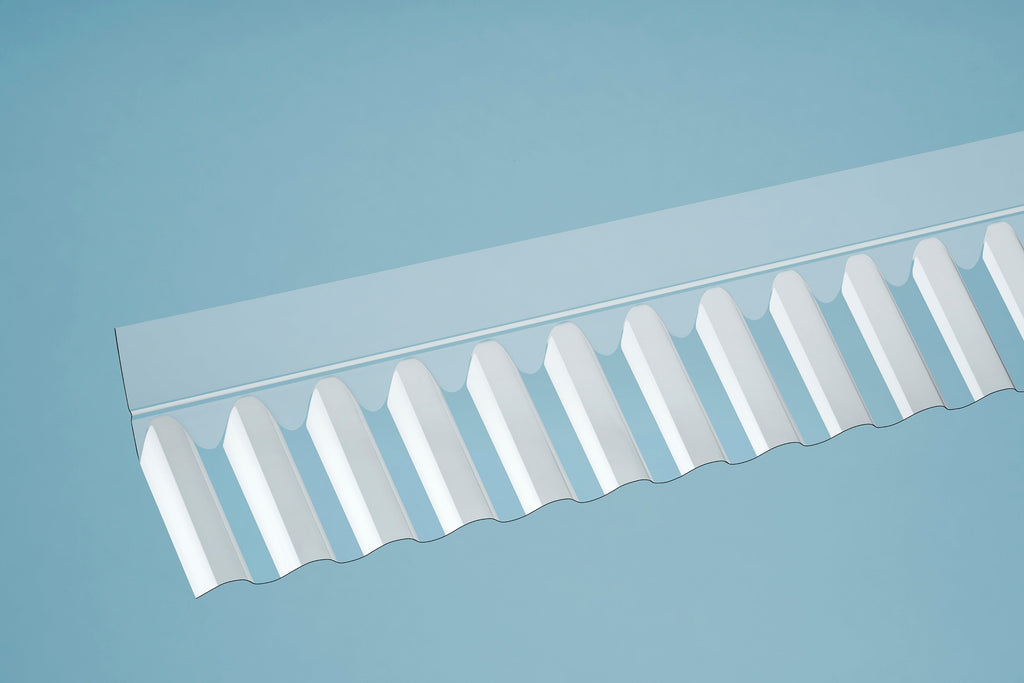 Wandanschlüsse Sinus – 50mm Breite, Klar – Produktansicht